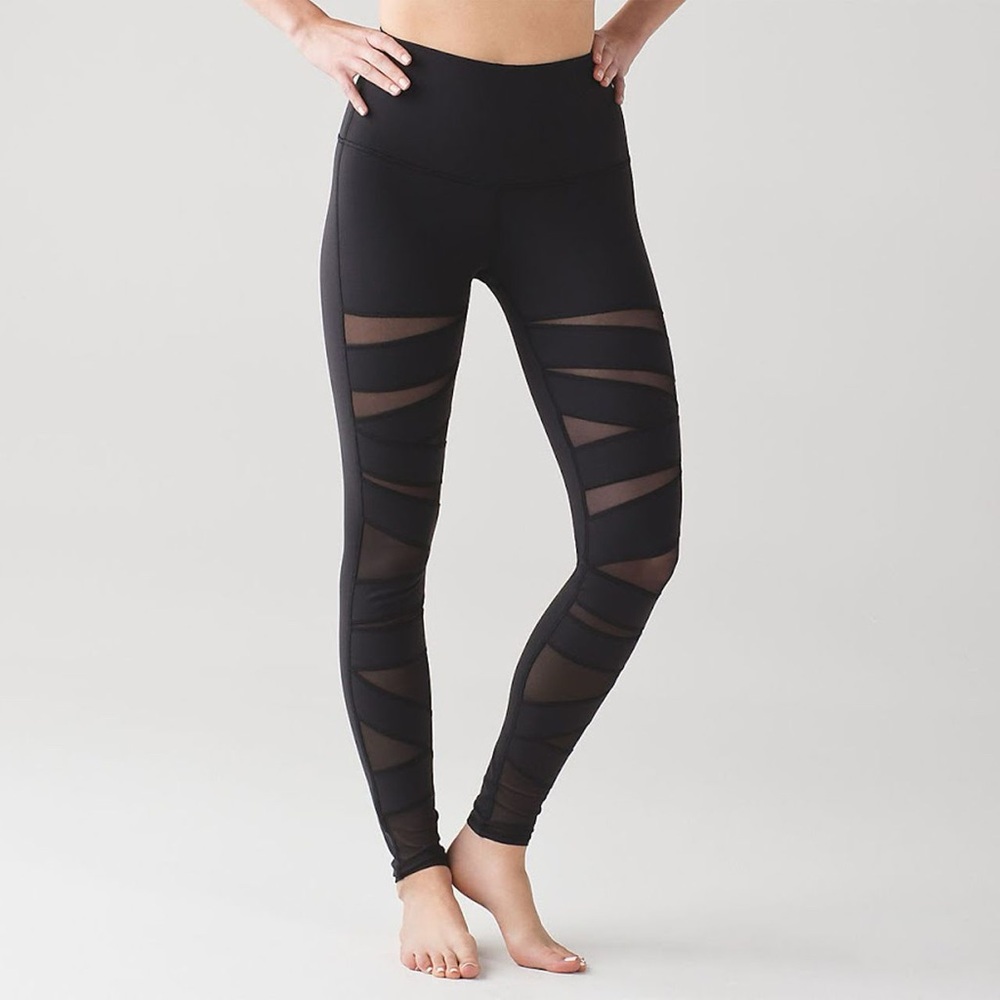 Lululemon Wunder Under Pant Hi Rise Tech Mesh Back Size 6